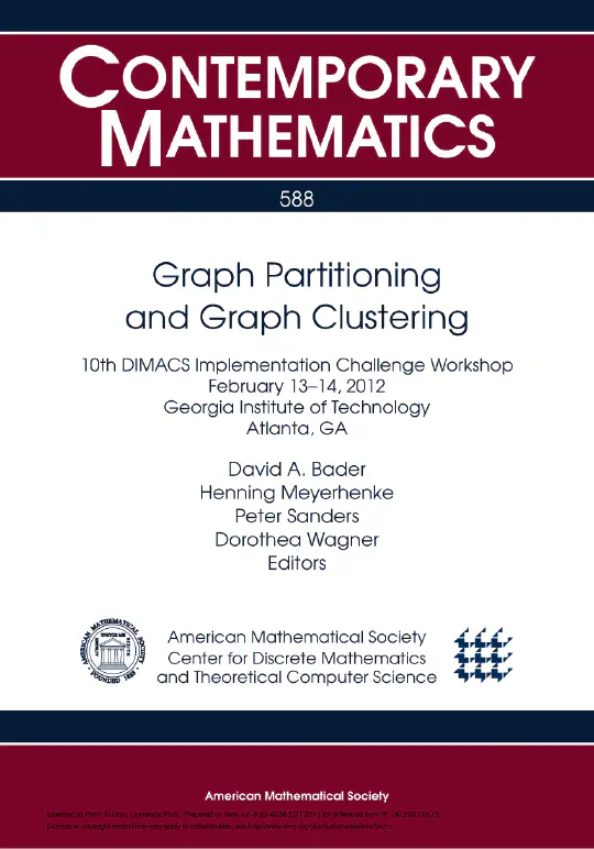 Graph Partitioning and Graph Clustering (American Mathematical Society), 2013