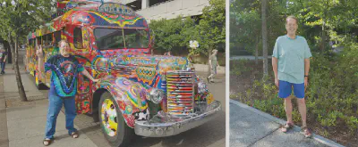 Left: David Bader in July 2016. Right: David Bader in July 2017.