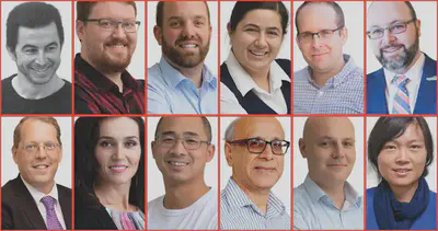 Top row: Jacob Chakareski, Matthew Toegel, Ryan Tolboom, Salam Daher, Tomer Weiss, Cody Buntain. Bottom row: David Bader, Jertishta Qerimaj, Pan Xu, Ravi Varadarajan, Przemyslaw Musialski, Yao Shen.