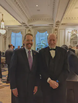 David A. Bader with 2021 A.M. Turing Award recipient Jack Dongarra.