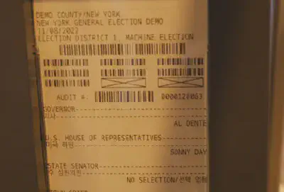 ExpressVote XL: The barcode is counted, not the text