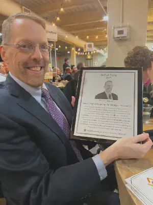 Bader receives the Heatherington Award for Technological Innovation at the Mimms Museum for Technology and Art, 6 March 2025.
