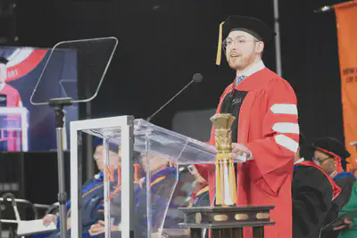 Ph.D. student speaker Oliver Alvarado Rodriguez