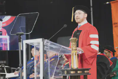 Ph.D. student speaker Oliver Alvarado Rodriguez