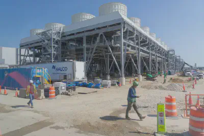 Heat-exchange fans help keep computer equipment cool at the Microsoft data center in Mount Pleasant, Wisconsin, on September 18, 2025. *(Mike De Sisti/Milwaukee Journal Sentinel/USA Today Network/Imagn Images)*